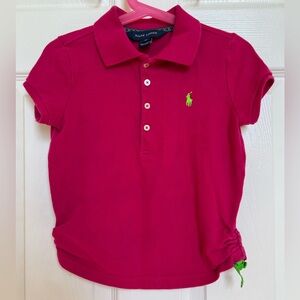 Ralph Lauren Kids Fuchsia Polo with Green Logo